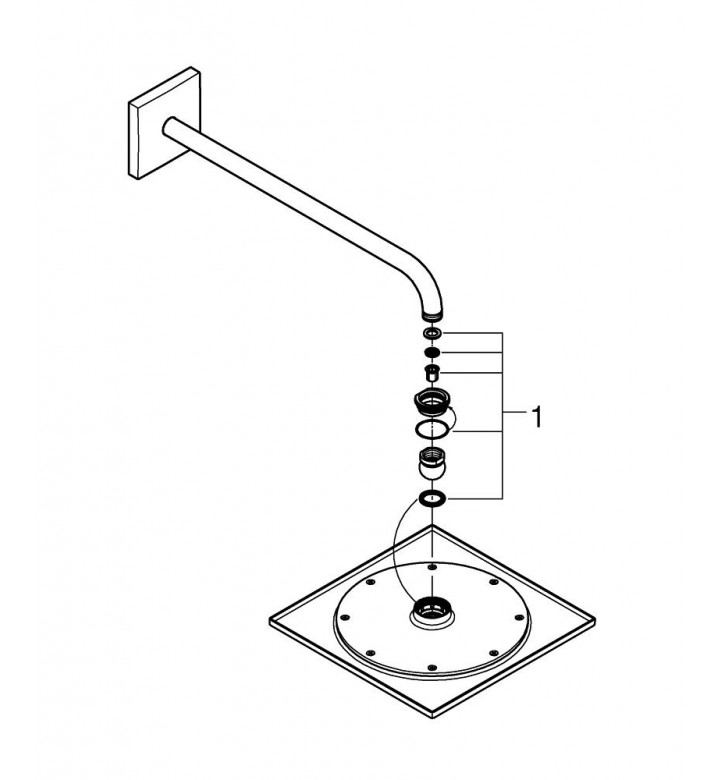 Душ глава и рамо Rainshower F-Series 254 x 254 mm