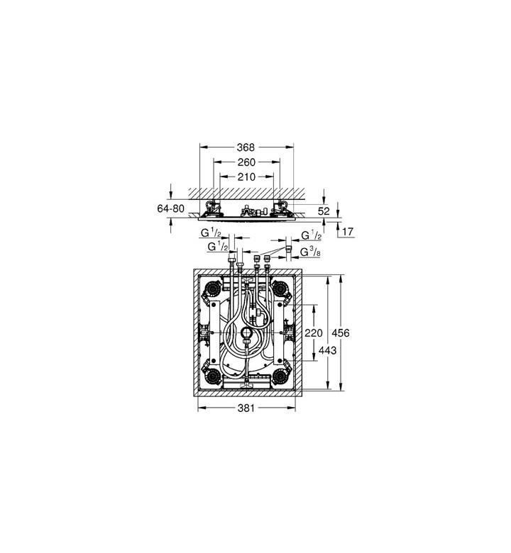 Душ глава Rainshower F-Series 15 с 3 струи