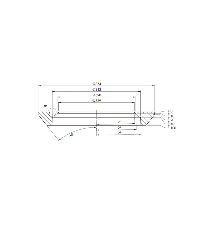 Капак шахтов кръгъл ф 660 mm B125 полимер к-т