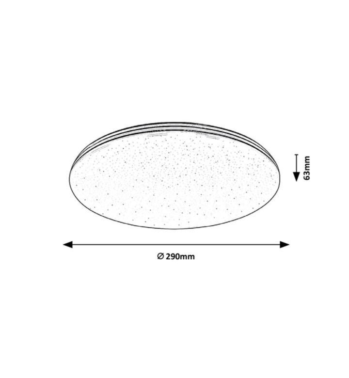 Плафон Toma, LED 20W хром D29 cm IP 44