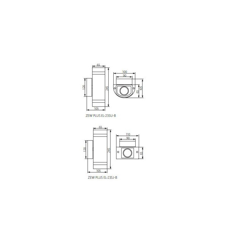 Осветително тяло градинско KANLUX ZEW EL-235J-B