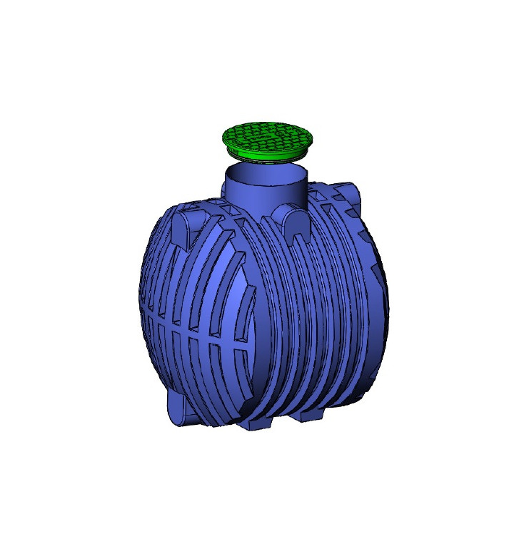 Резервоар хоризонтален, за подземен монтаж 3500 l