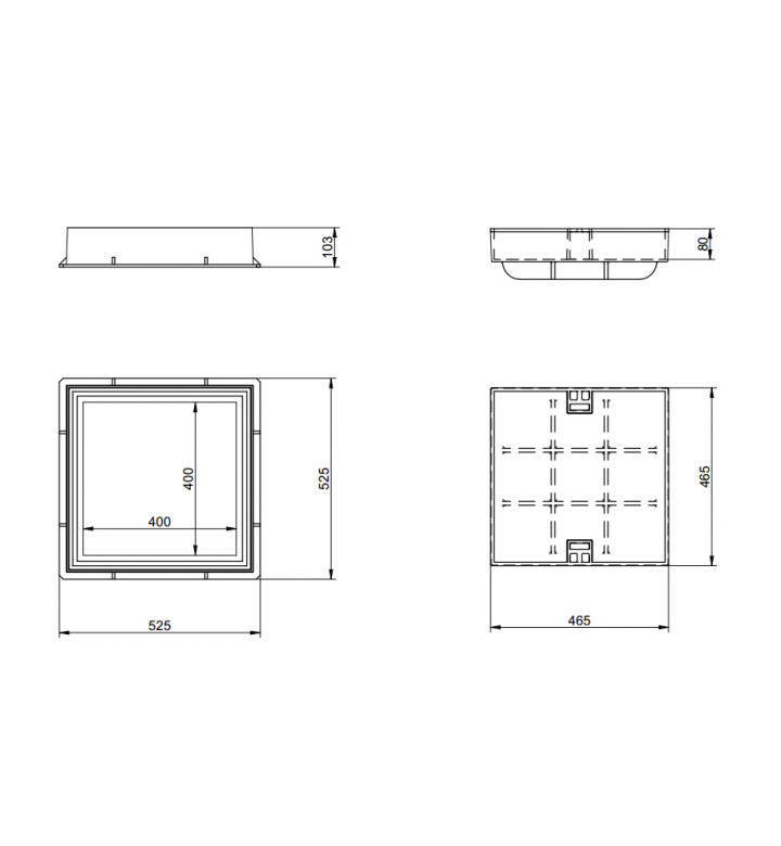 Капак за шахта C250 Concretable 52.5x52.5