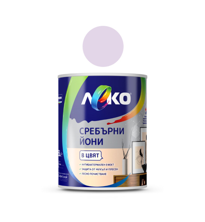 Леко със сребърни йони, цвят снежен ирис, 2.5 l