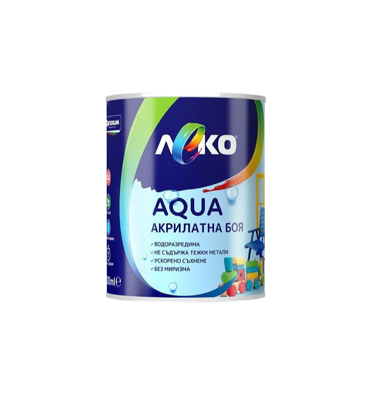 Леко AQUA, акрилатна боя Сатен, БРИЗ, 0.6l