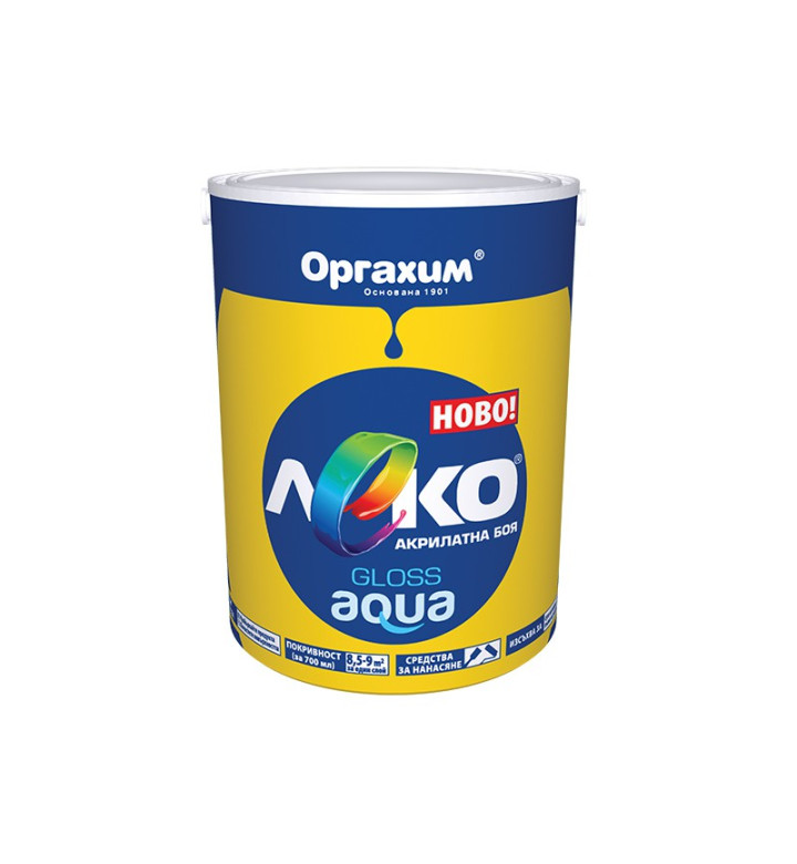 Боя акрилатна AQUA GLOSS, жълта - 700 ml