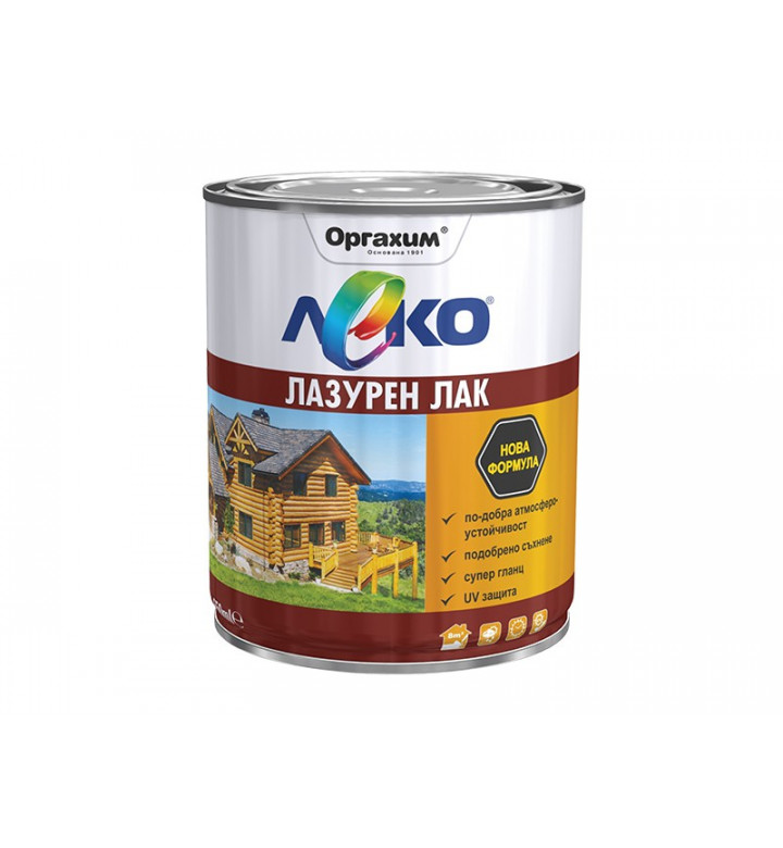 Лак Леко лазурен, дъб - 650 ml