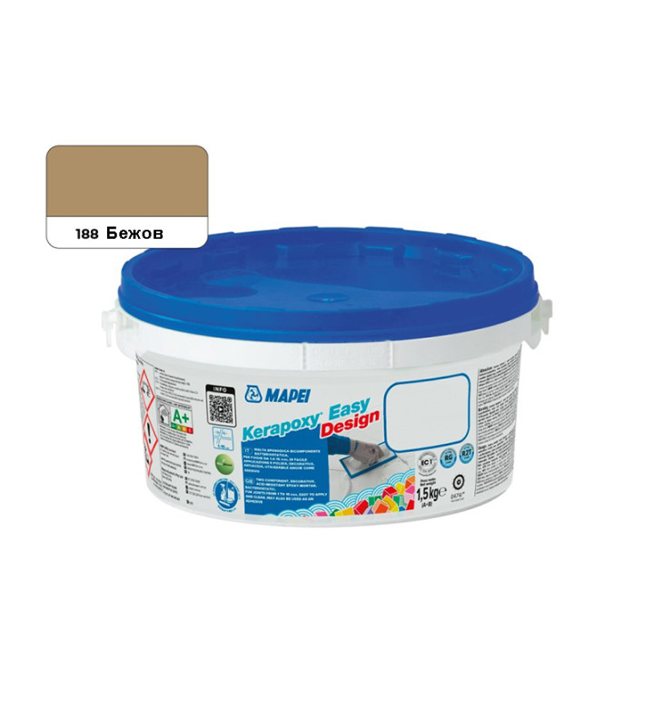 Епоксидна фуга Kerapoxy Easy Design, 1.5 kg, бежов