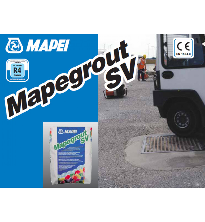 Разтвор Mapegrout SV за закрепване на решетки на отводнителни канали - 25 kg