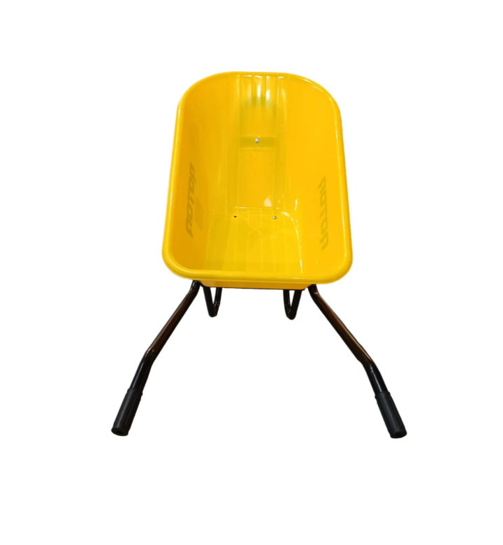 Количка строителна, жълто PVC корито, 100 L, ROTOR PE100
