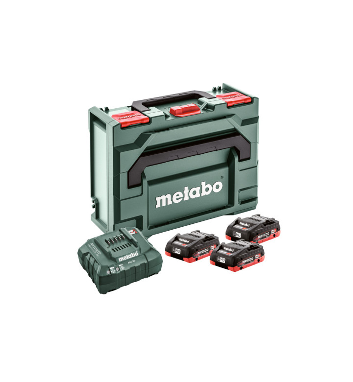 Акумулаторен комплект батерии Metabo 18V ASC 30-36 +3x4Ah LiHD + Metaloc II METABO