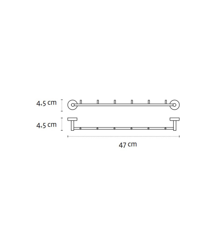 Закачалка за хавлии Modern, със 6 куки - права