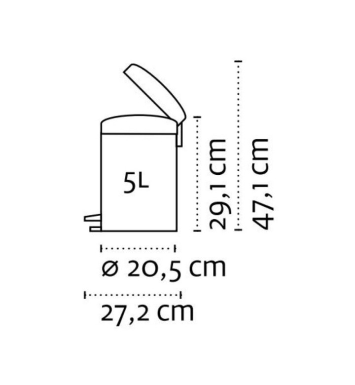 Кош с капак 5 l, бял мат 96000566