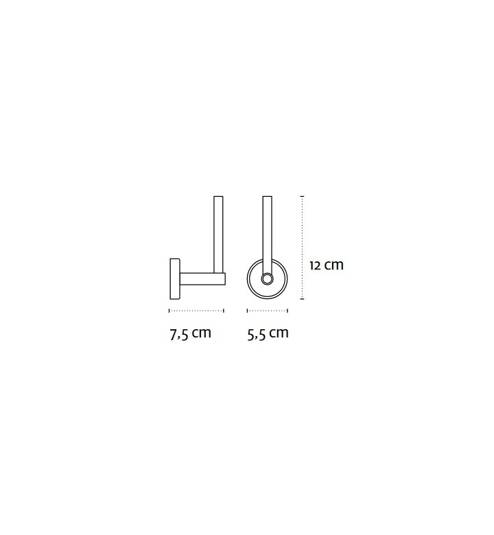 Държач за тоалетна хартия прав Optimo