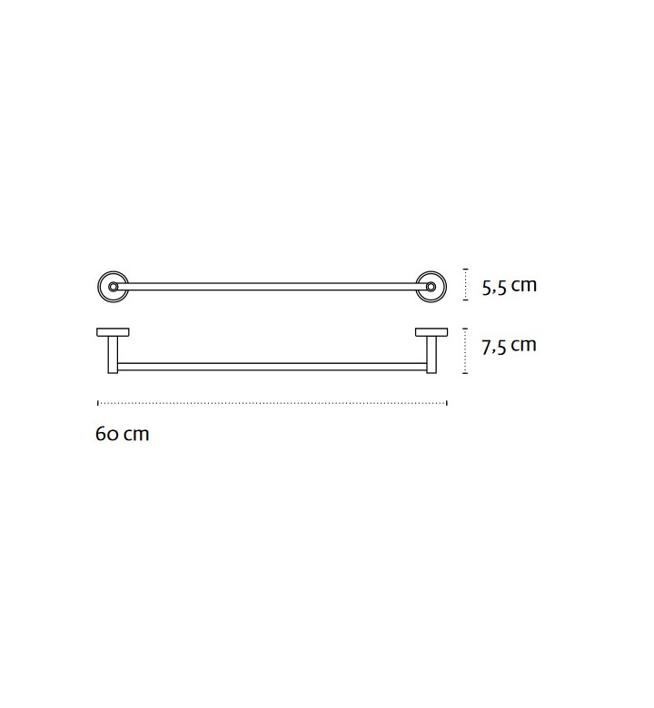 Пръчка за хавлии Optimo, 60 cm, бяла