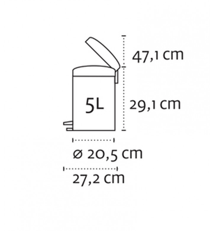 Кош с капак, 5L, бял мат