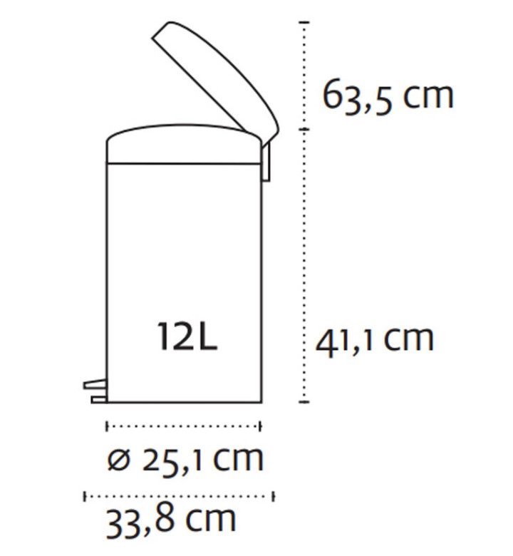 Кош с капак, 12L, бял мат