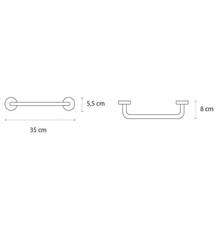 Дръжка за вана 30 cm, черен мат