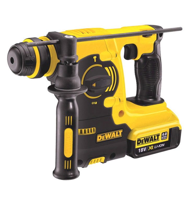 Перфоратор акумулаторен DeWALT с 2 батерии и зарядно, SDS-plus, 18 V, 4 Ah, 2.1 J, 0-4500 уд./мин, DCH253M2