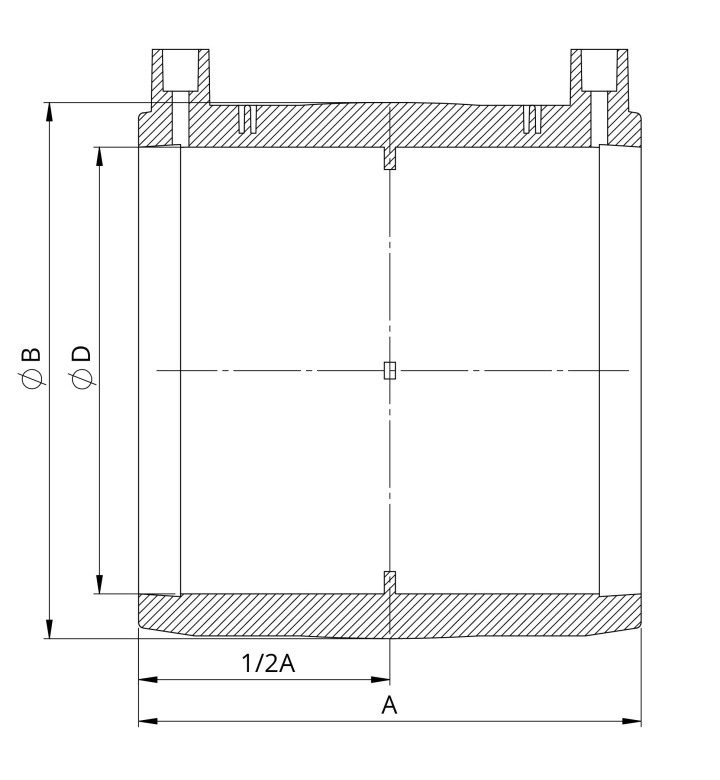 Муфа за водопровод, електрозаваръчна PE ф 280 mm PN16 SDR 11 FOX