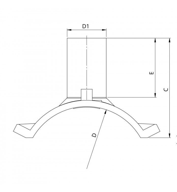 Скоба електрозаваръчна PE, ф 110 / 63 mm