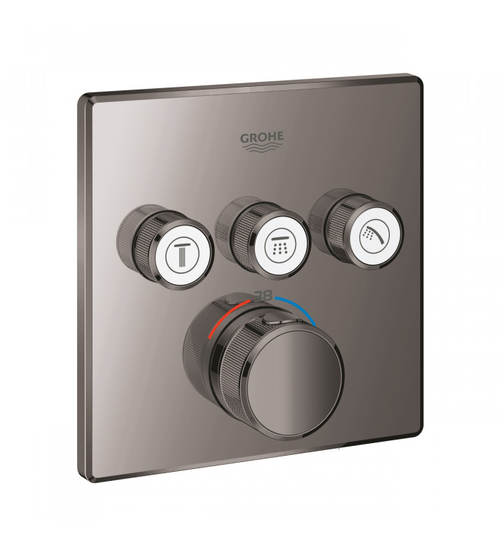 Смесител за вграждане с термостат, с 3 извода, Grohtherm Smart Control