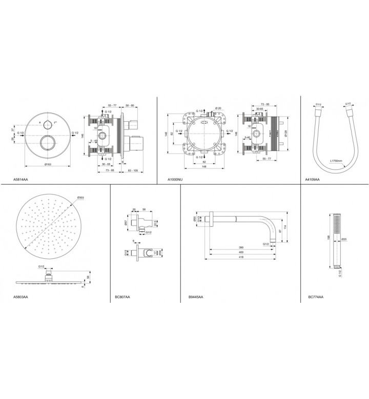 Комплект за вграждане Ctherm T100