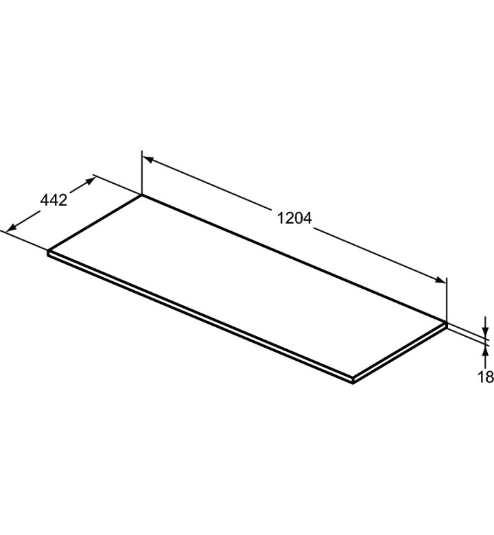 Connect Air, плот 120cm, светлокафяв