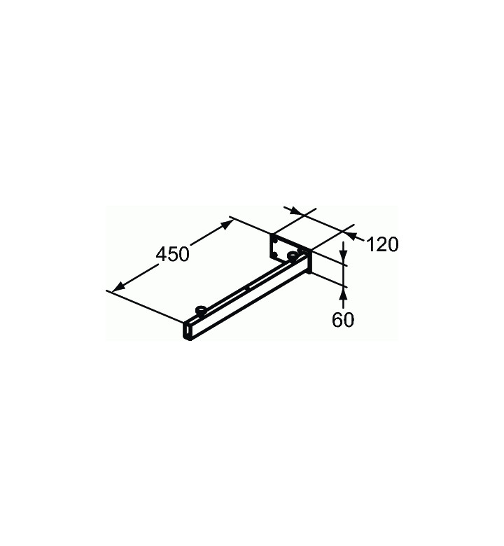 Конзола за структура на шкаф, 450 х 120 х 60mm