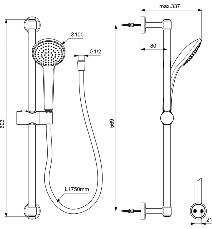 Idealrain soft, окачване 600mm