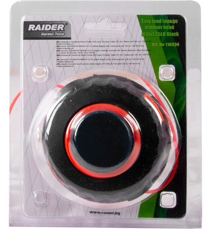 Корда с глава лесно навиване M 10 x 1.25 LH Black PA RD
