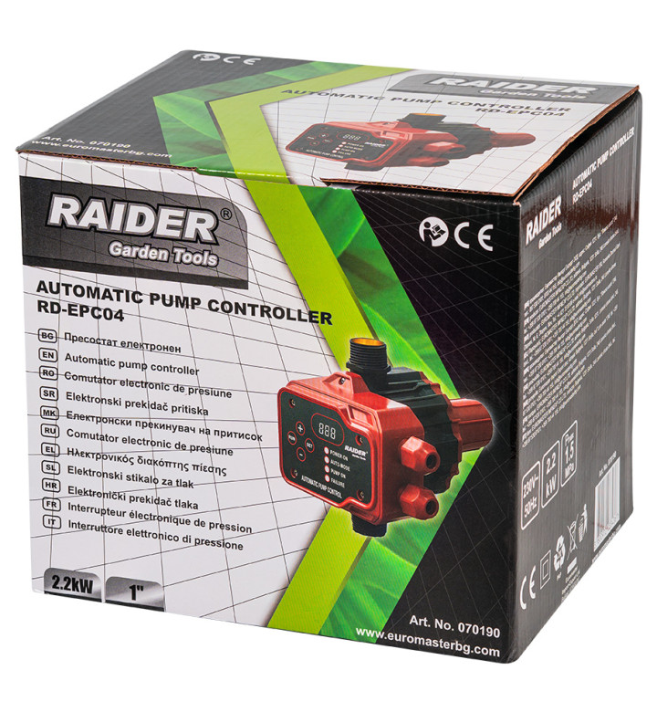 Пресостат 2.2kW, 1", Digital 1-6bar Max 15bar, RD-EPC04
