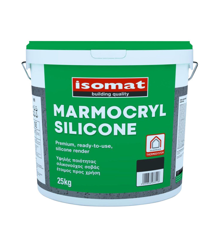 Marmocryl Silicone Fine 1.5mm, White 25 kg, силиконова мазилка