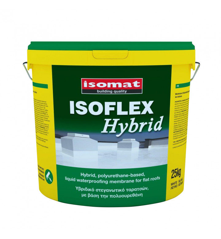 Isoflex Hybrid, бял, 25 kg, хибридна еластична мазана хидроизолационна мембрана