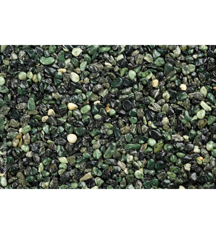 Естествени цветни камъни NATURAL STONE 2 - 4 mm, VERDE ALPI, 25 kg