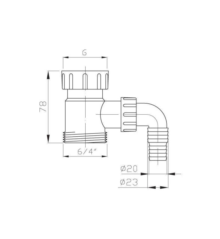 Сифон за пералня - редуцираща гайка 1 1/4 " EMMP 550