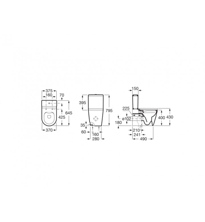 Стояща чиния за моноблок 645 Inspira Round Rimless coffee