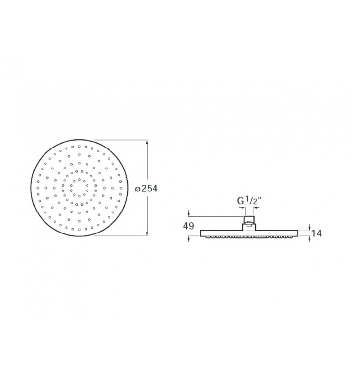 Душ глава кръгла 250 mm, Rainsense розово злато