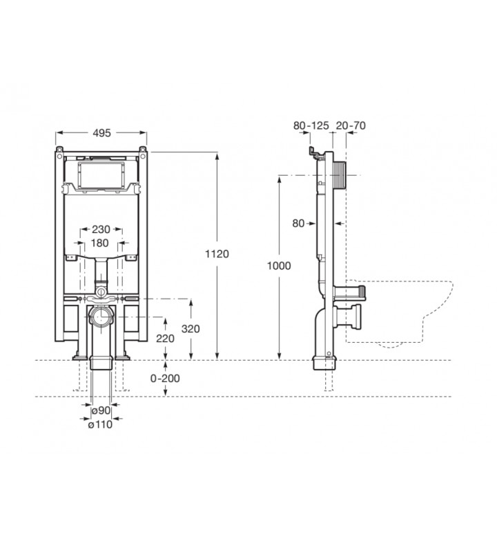 Структура за вграждане DUPLO WC ONE Compact