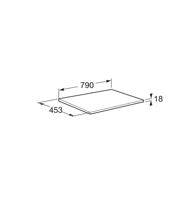 Плот за шкаф Ona matt grey A857618510, резервна част