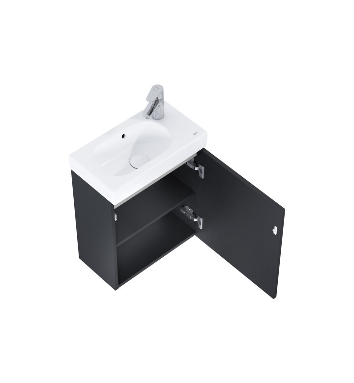 Шкаф Unik Mini-N, 450 x 249 x 575 mm (мебел и умивалник) matt black