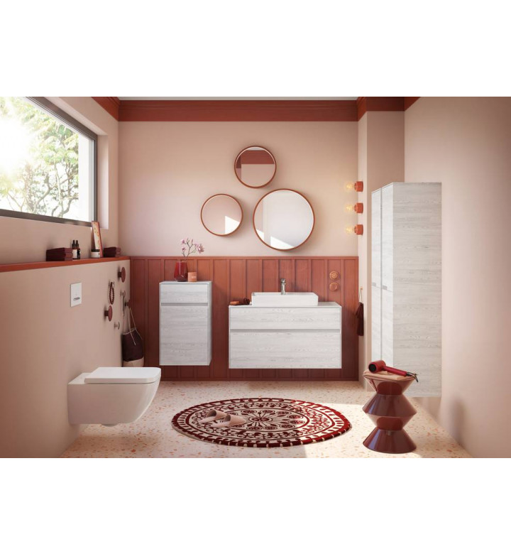 Умивалник за мебел, неполирана долна част, Collaro, 600 х 470 х 160mm, alpin white