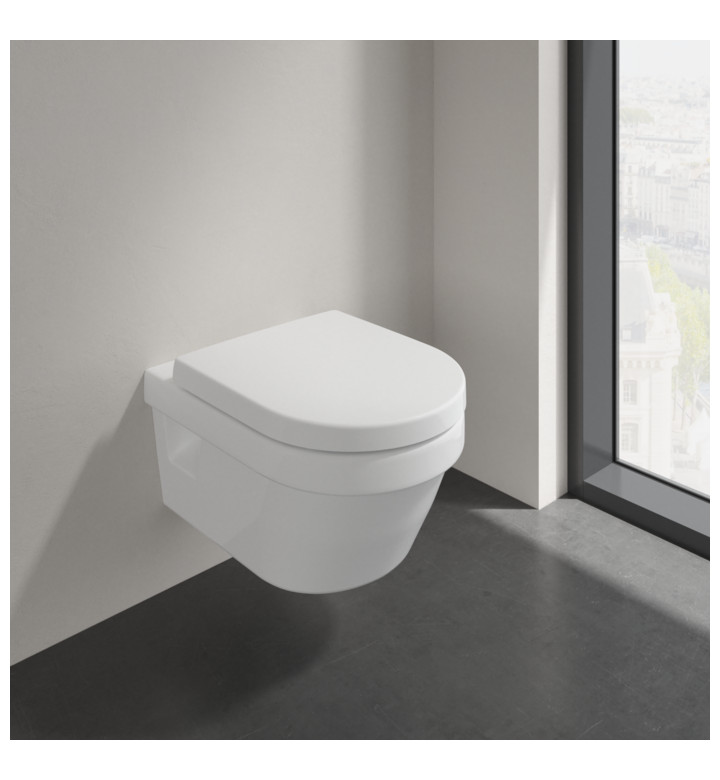 Комплект за WC, Architectura, 370 х 530 х 330mm, тоалетна чиния 5684R001 Direct Flush + седалка и капак със забавено падане 98M9C101, alpin white