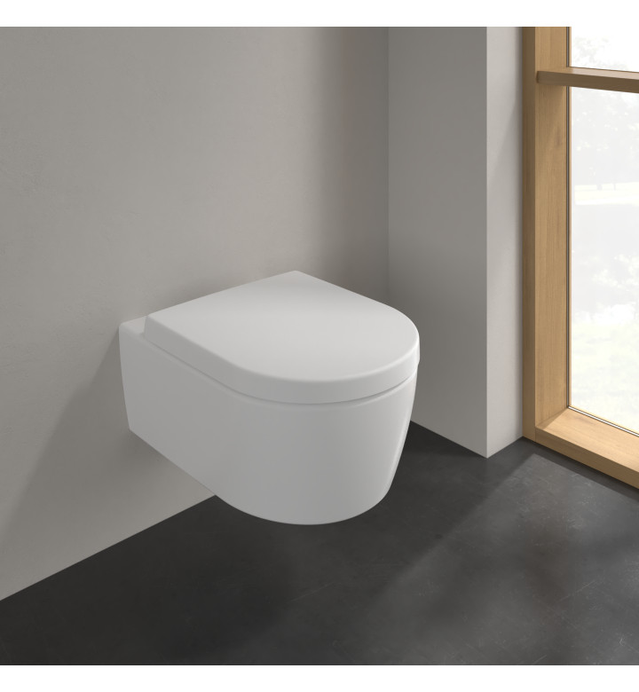 Тоалетна чиния Combi Pack Avento Slim 370 х 530 х 315mm, Direct Flush + седалка и капак със забавено падане