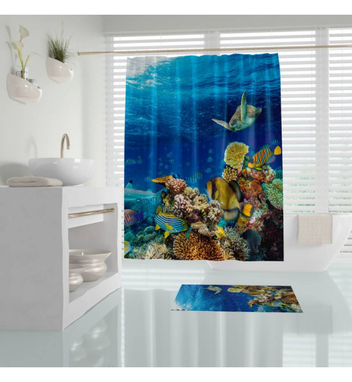 Завеса за баня Tropikhome Aquarium 180 x 200 cm