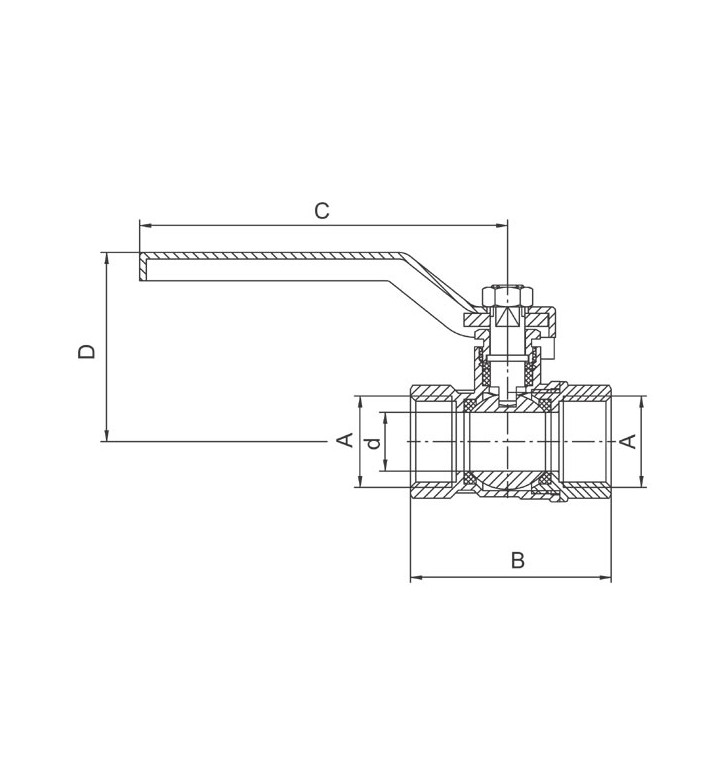 Кран сферичен Standard 1/2"