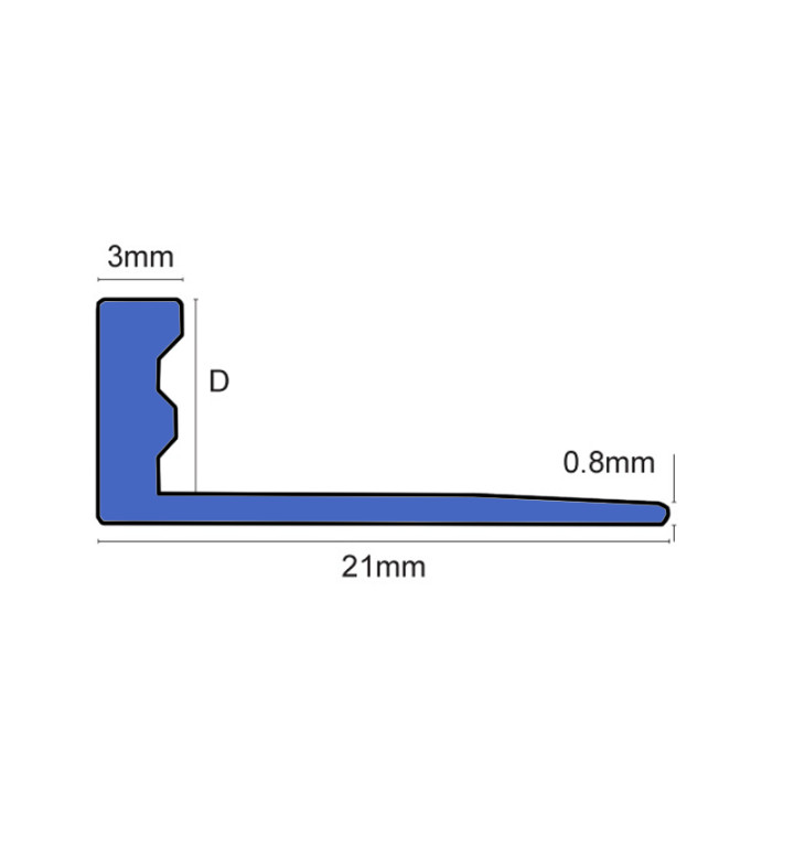 Профил Г-образен алуминиев 2.5 m x 8 mm хром ESA080.91