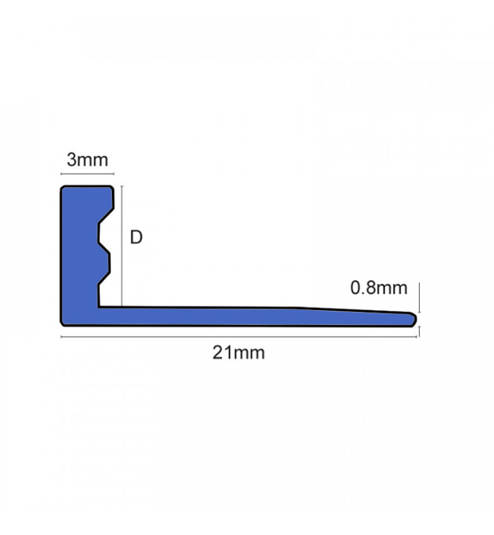 Профил Г-образен алуминиев 2.5 m x 10 mm ESA100.80