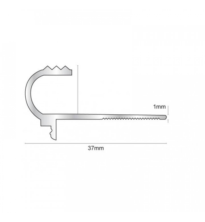 Профил стъпало за вграждане 2.6 m x 10 mm хром NAT105.91