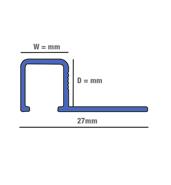 Профил П-образен 2.5 m x 10 mm хром TDG104.91